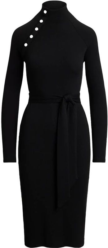 Lauren Ralph Lauren - VAHANT - Gebreide Jurk - Zwart - Aansluitende Pasvorm