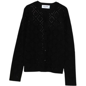 Blugirl, Dames, Truien, Zwart, Maat: XL