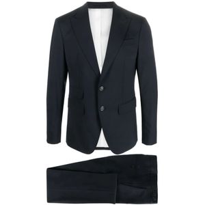 Dsquared2, Heren, Pakken, Blauw, Maat: S Wol,