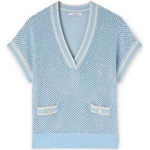 Motivi, Dames, Truien, Blauw, Maat: S Katoen,