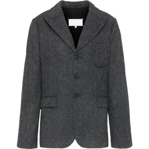 Maison Margiela, Dames, Jassen, Grijs, Maat: S Wol,