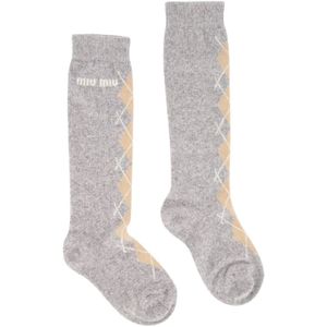 Miu Miu, Dames, Ondergoed, Grijs, Maat: L Wol,