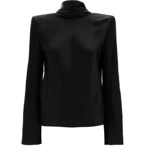 Saint Laurent, Dames, Tops, Zwart, Maat: M Zijde,