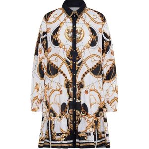 Camilla, Dames, Jurken, Zwart, Maat: M Linnen,