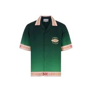 Casablanca Short Sleeve Hemden , Green , Heren , Maat: M