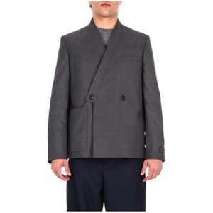 Kenzo, Heren, Jassen, Grijs, Maat: S Wol,