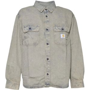 Carhartt Wip, Heren, Jassen, Blauw, Maat: L Denim,