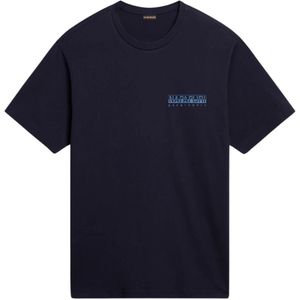 Napapijri, Heren, Tops, Blauw, Maat: M