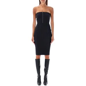 Coperni, Dames, Jurken, Zwart, Maat: S Katoen,