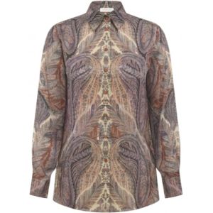 Zimmermann, Dames, Blouses & Shirts, Veelkleurig, Maat: L Denim,