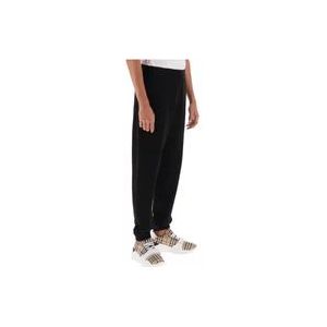 Burberry Losvallende sweatpants met geborduurd motief , Black , Heren , Maat: L