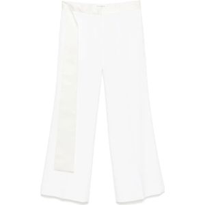 Victoria Beckham, Dames, Broeken, Wit, Maat: 2XS Wol,
