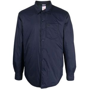 Sun68, Heren, Overhemden, Blauw, Maat: 2XL