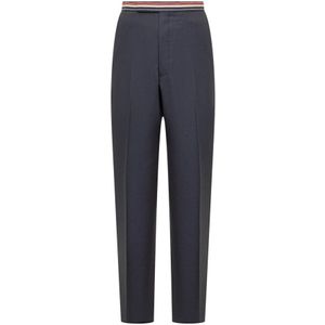 Thom Browne, Heren, Broeken, Blauw, Maat: M Wol,
