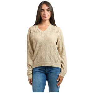 YES Zee, Dames, Truien, Beige, Maat: XL