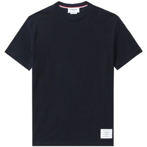 Thom Browne, Heren, Tops, Blauw, Maat: M Katoen,