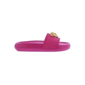 Versace Dames Rubber Pool Slides , Pink , Dames , Maat: 39 EU