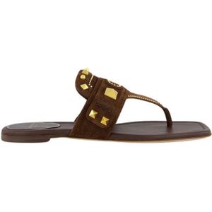 Valentino Garavani, Dames, Schoenen, Bruin, Maat: 39 EU Leer,