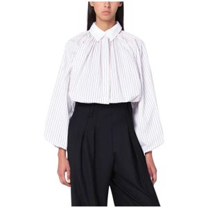 Patou, Dames, Blouses & Shirts, Wit, Maat: XS Katoen,