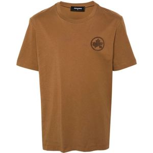 Dsquared2, Heren, Tops, Bruin, Maat: L