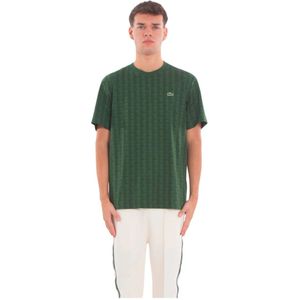 Lacoste, Heren, Tops, Groen, Maat: M Jersey,