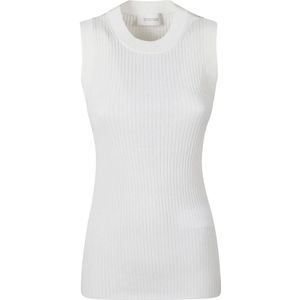 Sportmax, Dames, Tops, Wit, Maat: L Katoen,