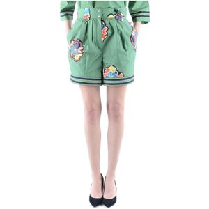 Philosophy di Lorenzo Serafini, Dames, Korte broeken, Groen, Maat: M