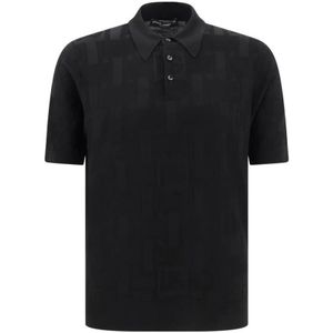 Dolce & Gabbana - Silk Polo Shirt - Zwart - Heren - Poloshirt