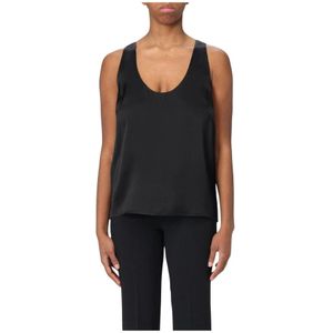 Twinset, Dames, Tops, Zwart, Maat: M Zijde,