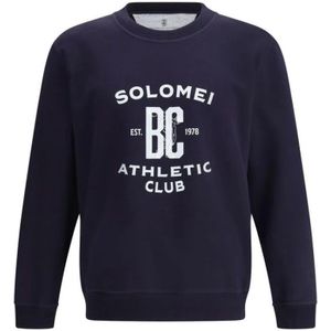 Brunello Cucinelli, Heren, Sweatshirts & Hoodies, Blauw, Maat: L Katoen,