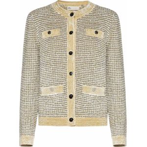 Tory Burch, Dames, Truien, Grijs, Maat: XS Wol,