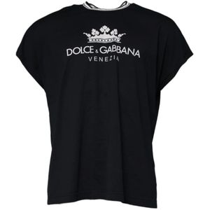 Dolce & Gabbana - Logo Crown - T-shirt - Donkerblauw - Katoen