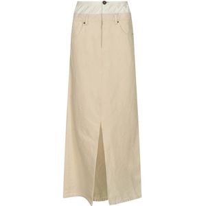 Maison Margiela, Dames, Rokken, Beige, Maat: 2XS