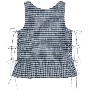 Ganni, Dames, Tops, Blauw, Maat: L Katoen,