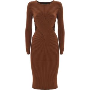 Kocca, Dames, Jurken, Bruin, Maat: L