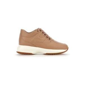 Hogan Beige Platte Schoenen met Verwijderbare Binnenzool , Beige , Dames , Maat: 39 1/2 EU