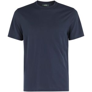 Zanone, Heren, Tops, Blauw, Maat: L Katoen,