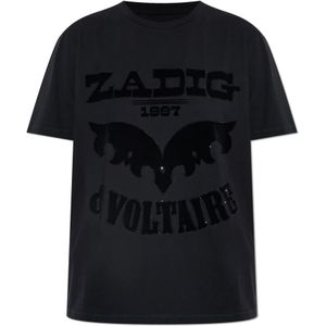 Zadig & Voltaire, Dames, Tops, Zwart, Maat: S Katoen,