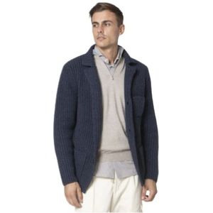 Gran Sasso, Heren, Truien, Blauw, Maat: M Wol,