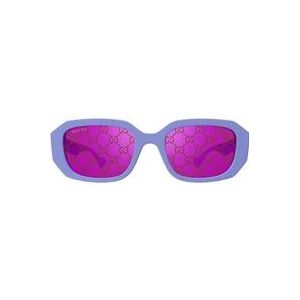 Gucci Roze paarse zonnebril voor vrouwen , Purple , Dames , Maat: 54 MM