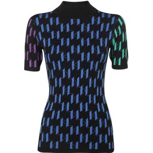 Karl Lagerfeld, Dames, Tops, Veelkleurig, Maat: L Katoen,
