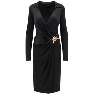 Versace, Dames, Jurken, Zwart, Maat: S Viscose,