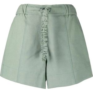 Ganni, Dames, Korte broeken, Groen, Maat: L Katoen,