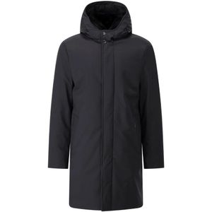 Moorer, Heren, Mantels, Blauw, Maat: L Gabardine,