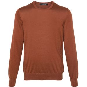 Tagliatore, Heren, Truien, Bruin, Maat: 4XL Katoen,