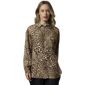 Kocca, Dames, Blouses & Shirts, Bruin, Maat: L Leer,