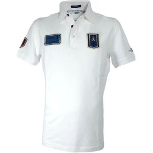 Aeronautica Militare, Heren, Tops, Wit, Maat: L Katoen,