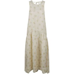 Ganni, Dames, Jurken, Beige, Maat: L Viscose,