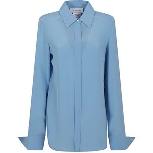 Max Mara, Dames, Blouses & Shirts, Blauw, Maat: 2XS Zijde,