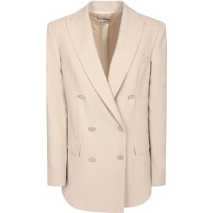 Blanca Vita, Dames, Jassen, Beige, Maat: S Leer,